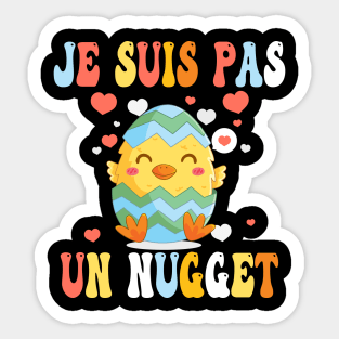 Je Suis Pas Un Nugget Cuisine Végan Homme Femme enfant Cadeau Sticker